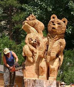 Bear carving in Big Thompson Canyon...