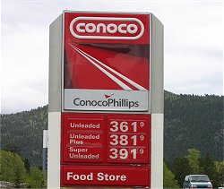 Gas prices in Estes Park on Tuesday afternoon...