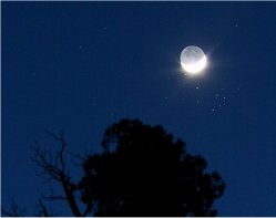 Moon and Pleiades on Saturdau evening