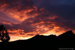 Spectacular sunrise over Palisade Mountain on Thursday moring