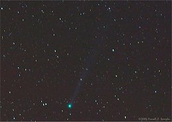 Comet SWAN as seen from Storm Mountain on Thursday evening